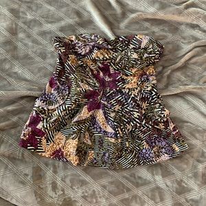 Strapless Peplum Top